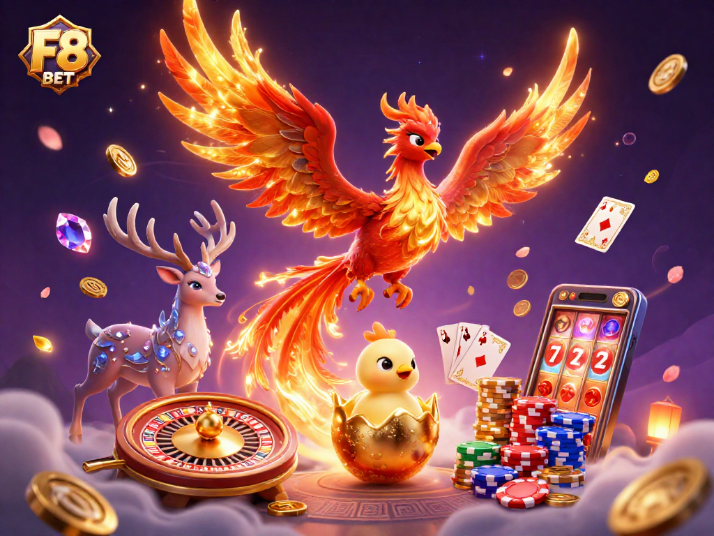 Experience the thrill of F8 BET with a vibrant casino scene alive with action!