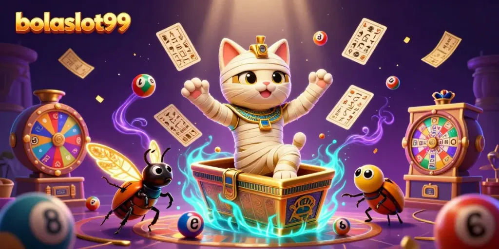 Experience the thrill of bolaslot99 with Egyptian-themed slot games and vibrant gaming elements.