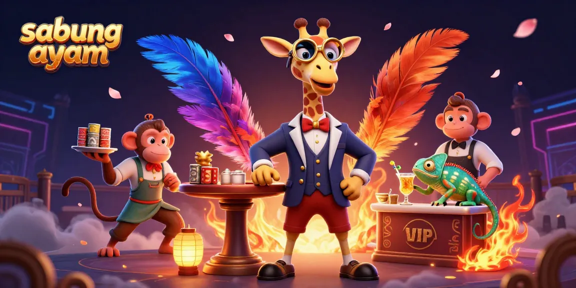 Experience thrilling sabung ayam battles in a vibrant 3D arena with dynamic elements.