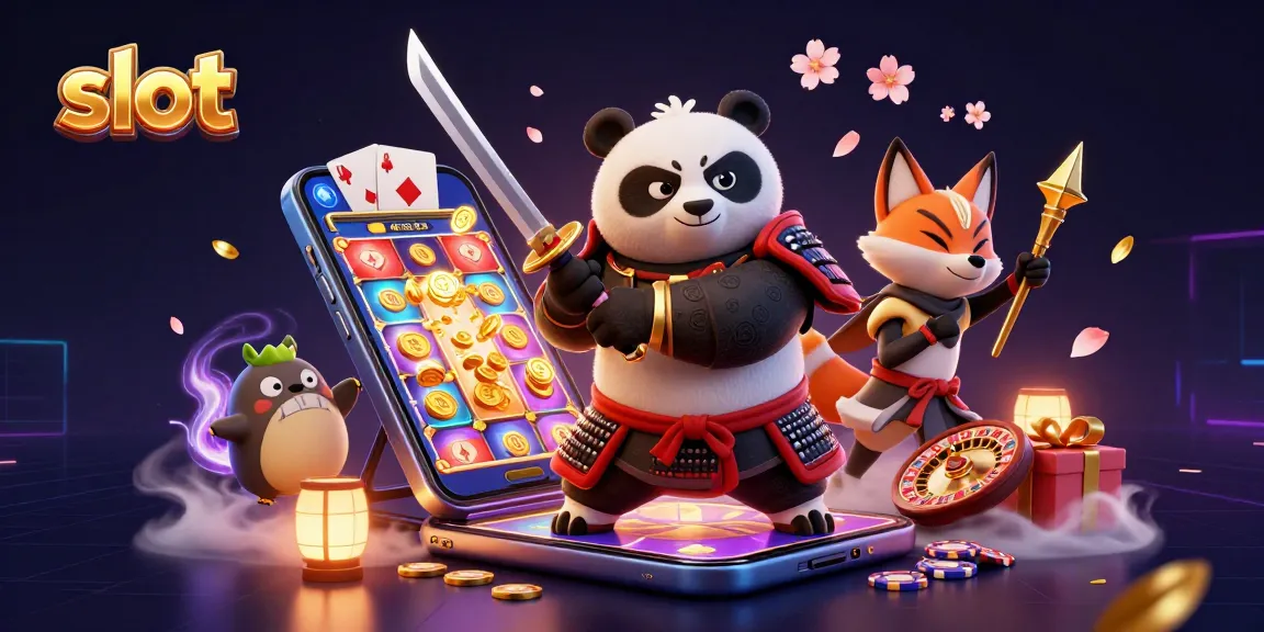 Experience thrilling slot games with a fierce samurai panda, ninja fox, and magical tanuki in action.