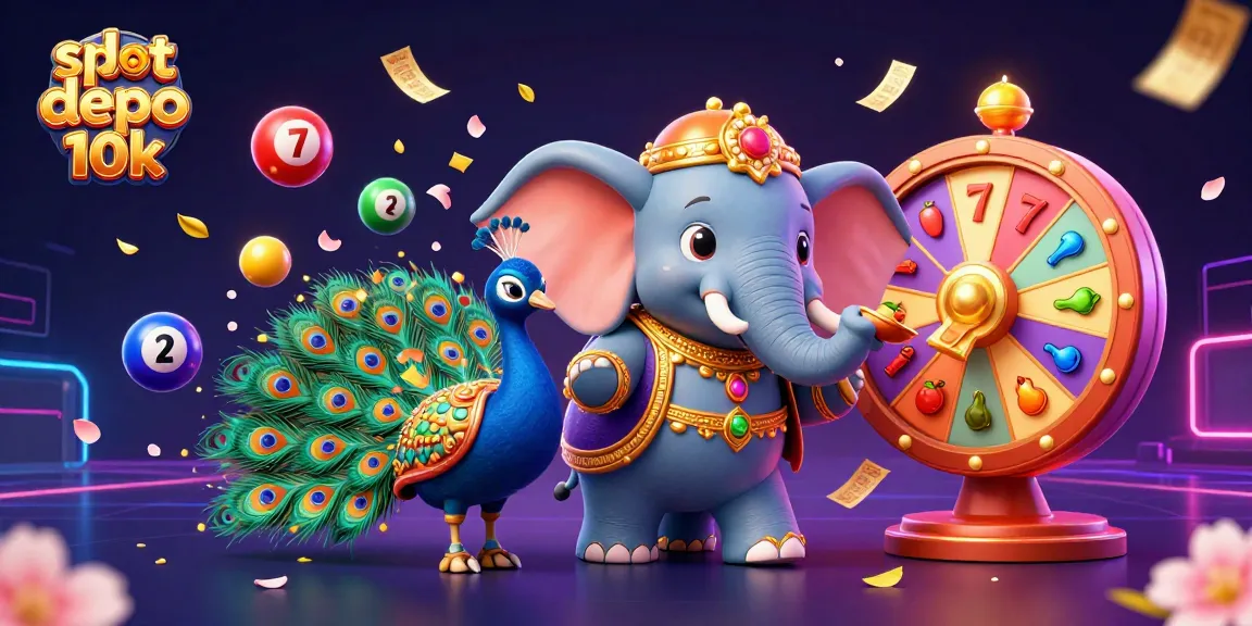 Experience thrilling gameplay with slot depo 10k, featuring vibrant slot reels and dynamic characters.