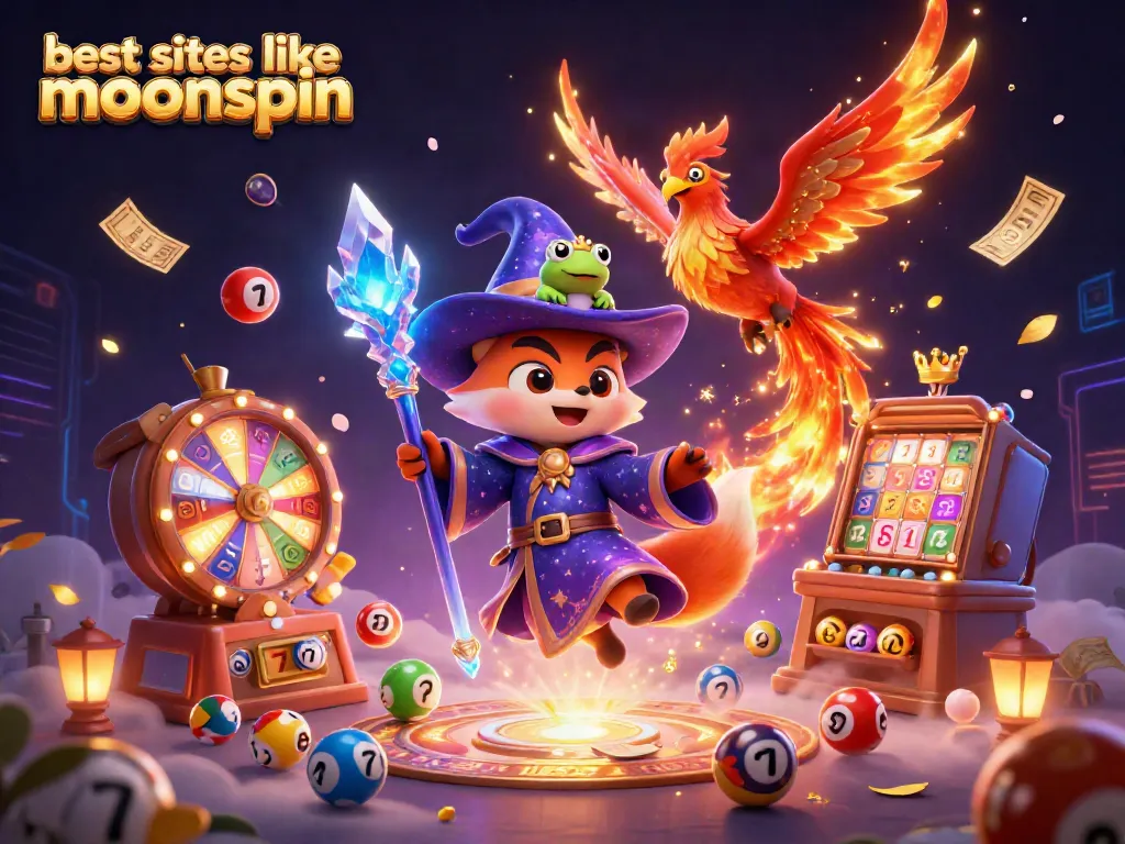 Experience the excitement of best sites like moonspin with vibrant casino themes and playful characters.