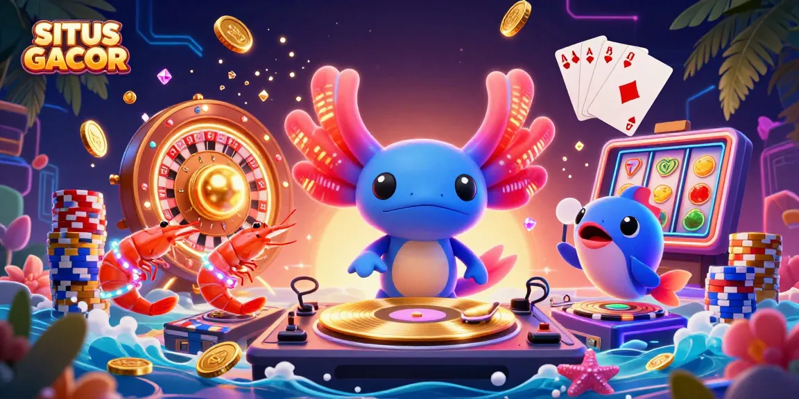 Experience winning with SITUS GACOR as vibrant characters and casino elements create an engaging gaming scene.