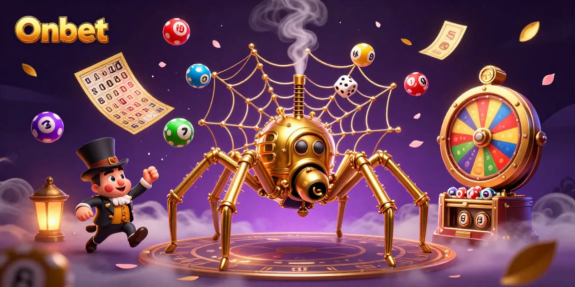 Experience thrilling gameplay at Onbet with a captivating 3D gambling scene full of vibrant elements.