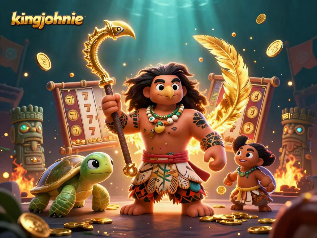 Experience the thrill of kingjohnnie casino with dynamic characters and slot machine action.