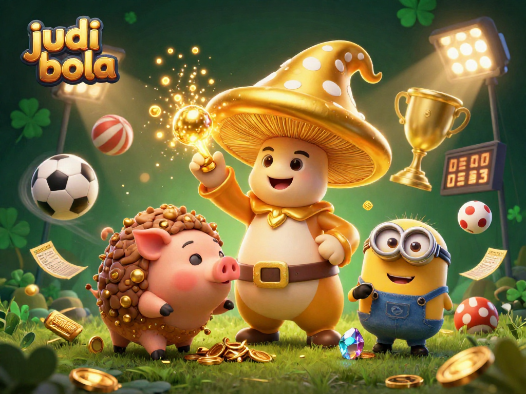 Win big with judi bola betting strategies featuring dynamic sports elements and magical characters.