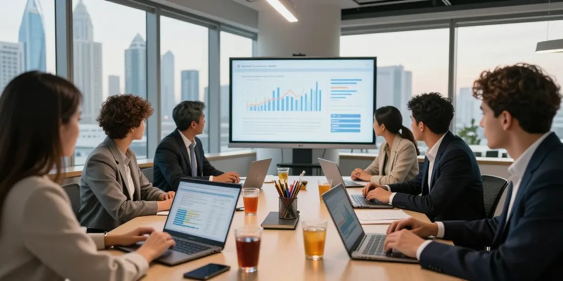 Dynamic team meeting in modern office highlighting key accounting firms in UAE.