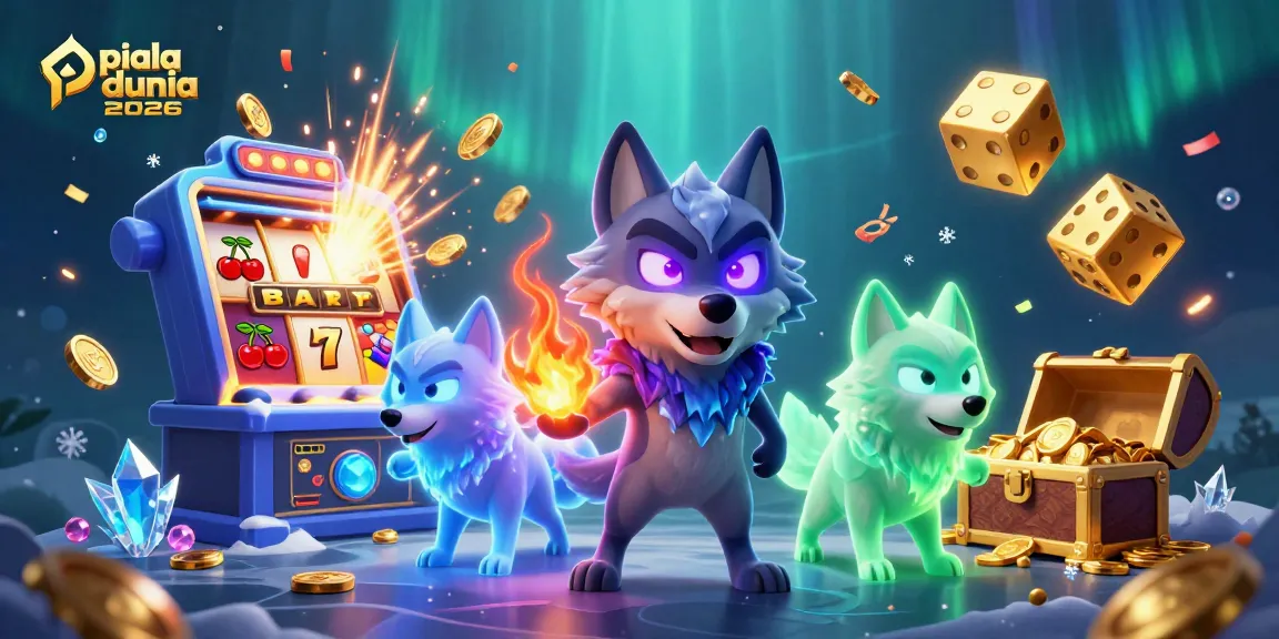 Piala dunia 2026 showcases a thrilling scene of cartoon wolves amid exciting casino games