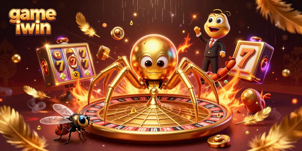 Engage with game iwin in a vibrant, casino-inspired scene featuring dynamic gambling elements.