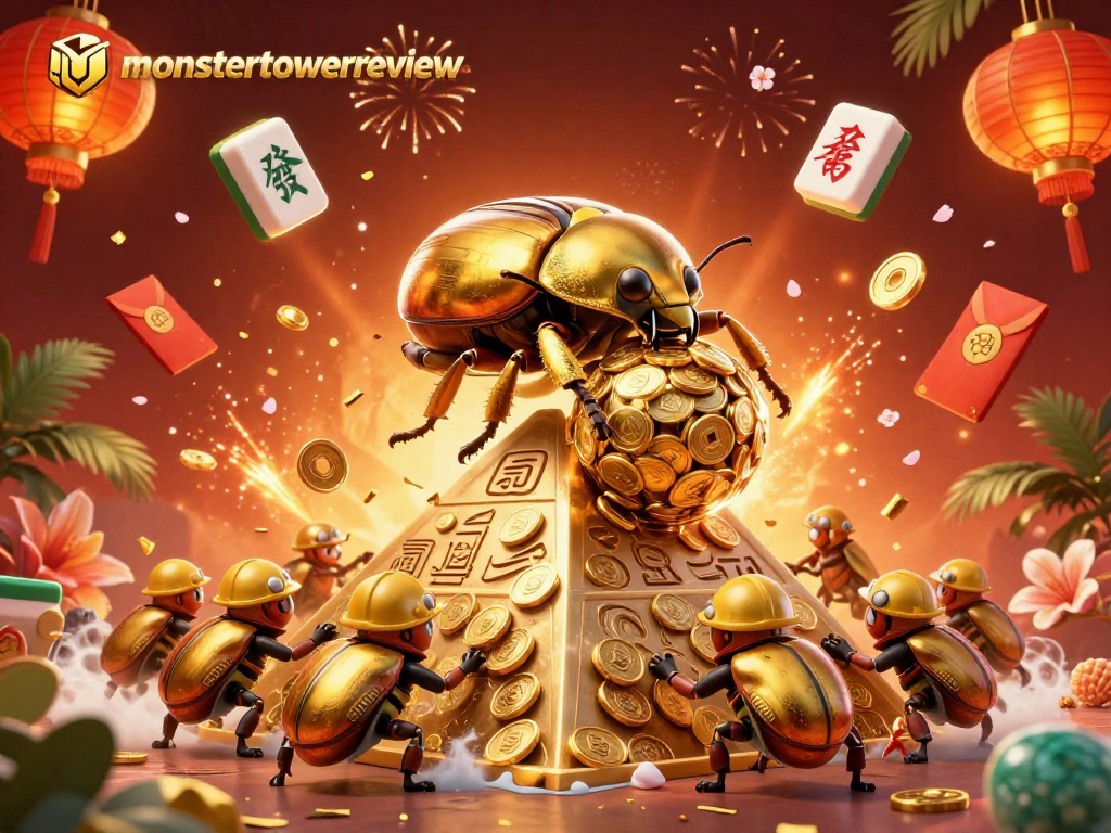 Engage with the thrilling world of monstertowerreview as golden dung beetles roll coins and uncover treasures.