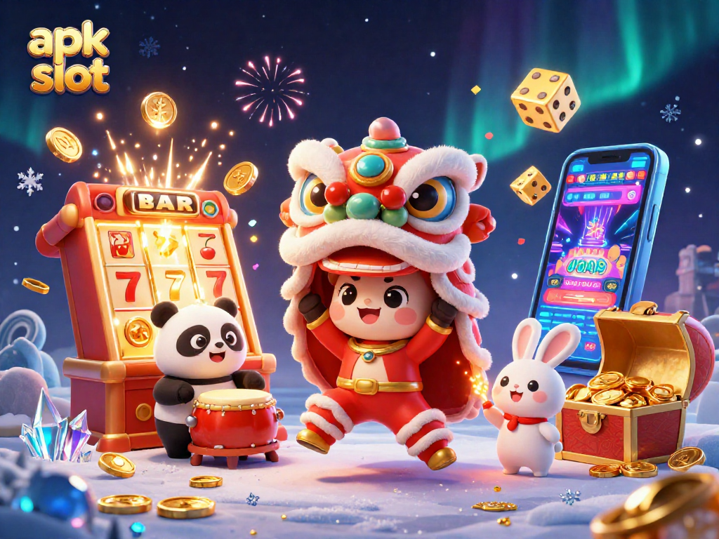 Menangkan jackpot dengan apk slot yang seru dalam ilustrasi kasino penuh warna.