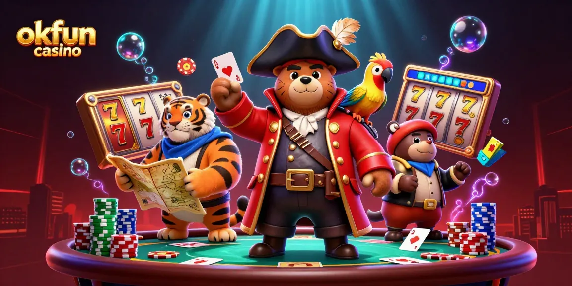 Experience thrilling wins at okfun casino with vibrant 3D characters and captivating slot machines.