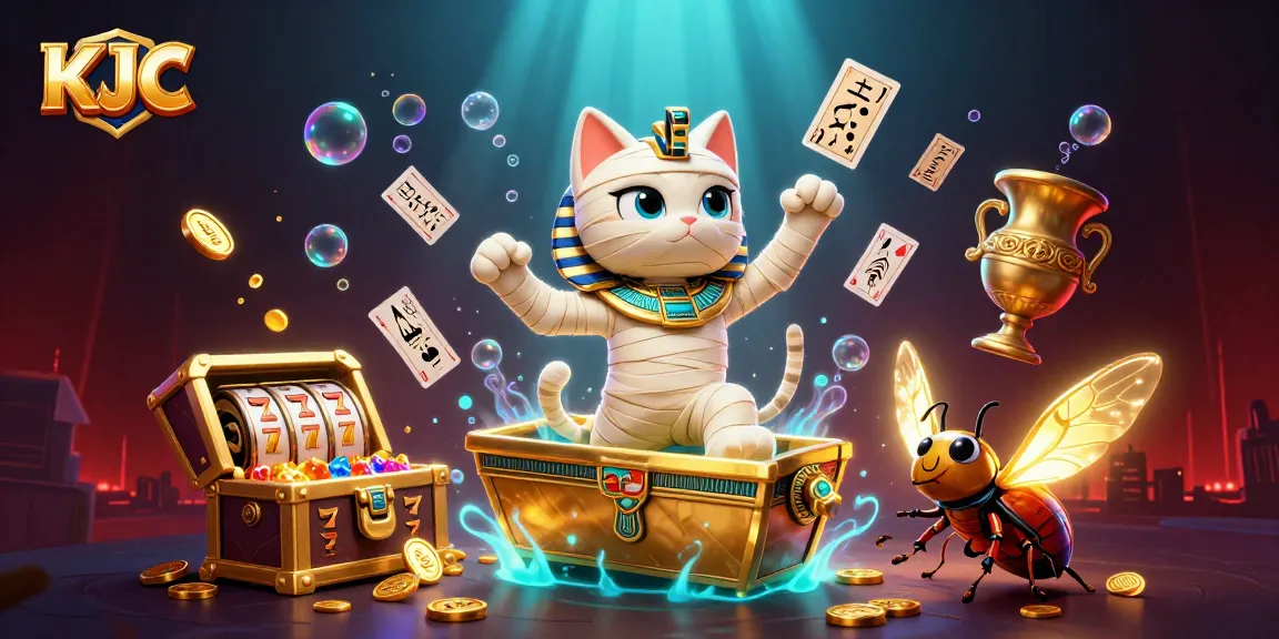 Engage with KJC's immersive casino experience featuring dynamic slot reels and a vibrant gaming atmosphere.