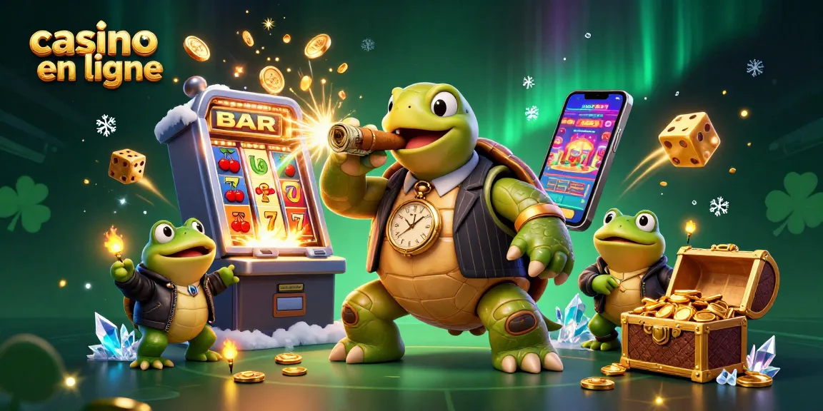 Plongez dans l'univers du casino en ligne avec cette illustration animée captivante.