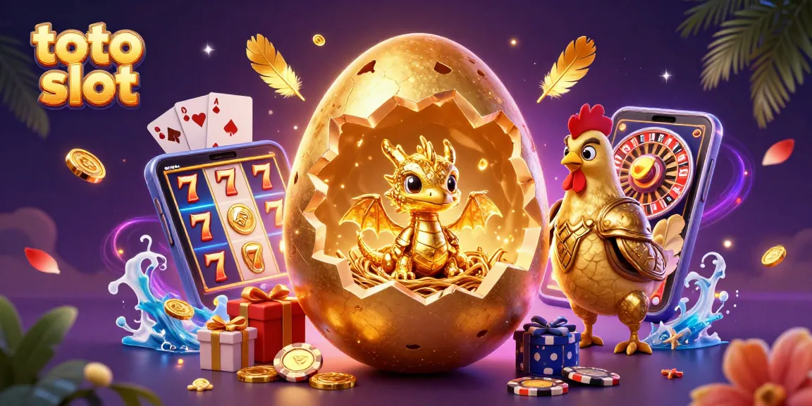 Experience thrilling toto slot action with a golden dragon and poker chips in a vibrant 3D casino setting.