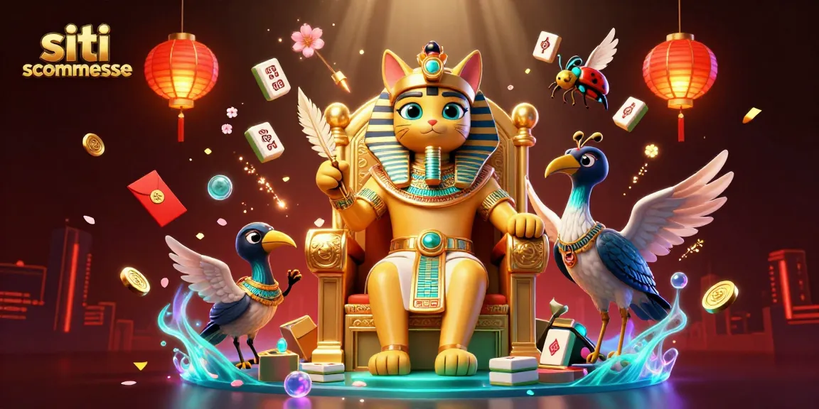 Scommetti sui siti scommesse con il gattone faraonico in un mondo di bonus e vincite.
