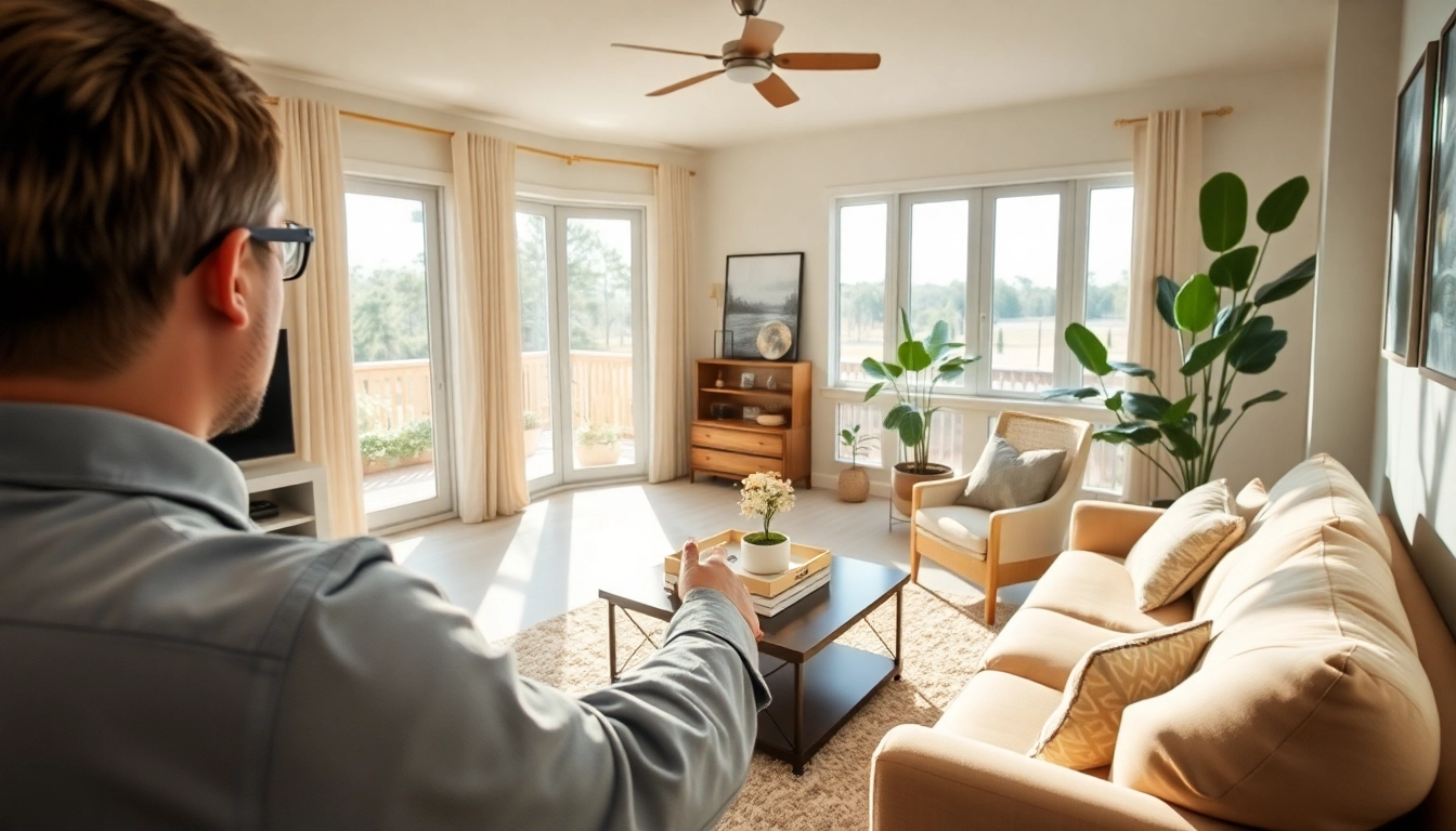 Sell my home fast Pensacola FL with a professional real estate agent showcasing a bright inviting living room.