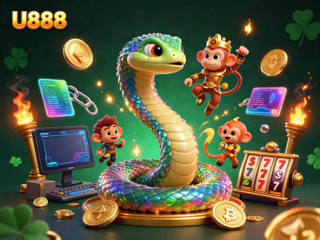 Experience excitement and wins at U888 Casino with thrilling slot games and vibrant characters.
