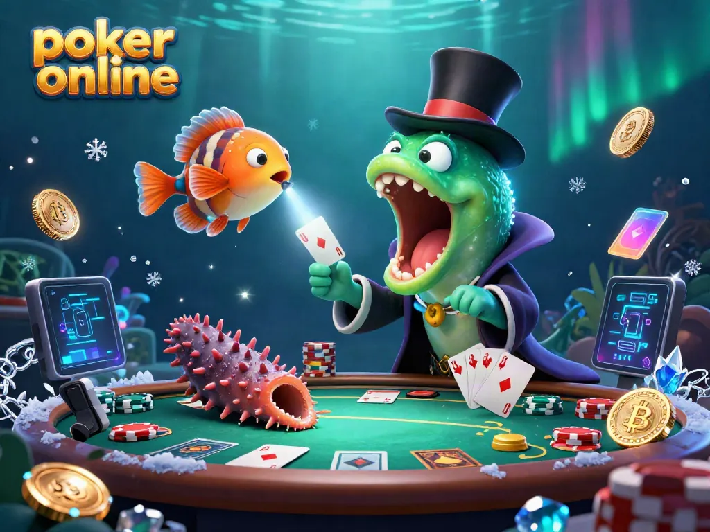 Join the action in this vibrant poker online scene featuring incredible characters and elements.