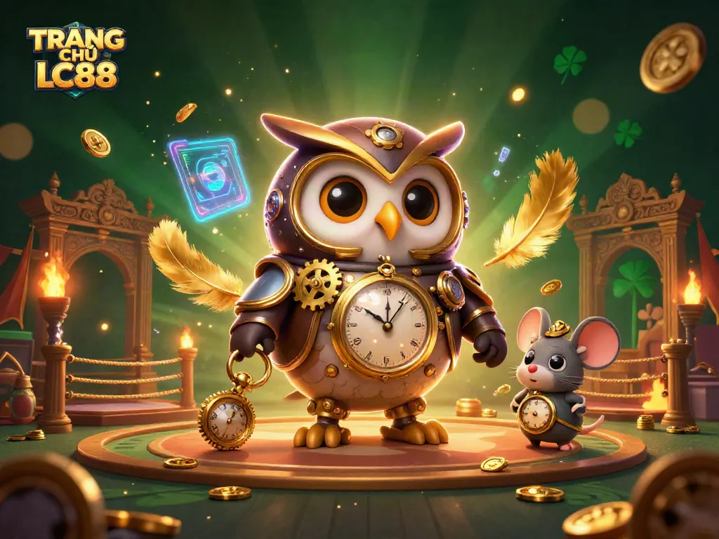 Engage in thrilling gameplay at TRANG CHỦ LC88 with this vibrant 3D casino scene filled with luck and excitement.